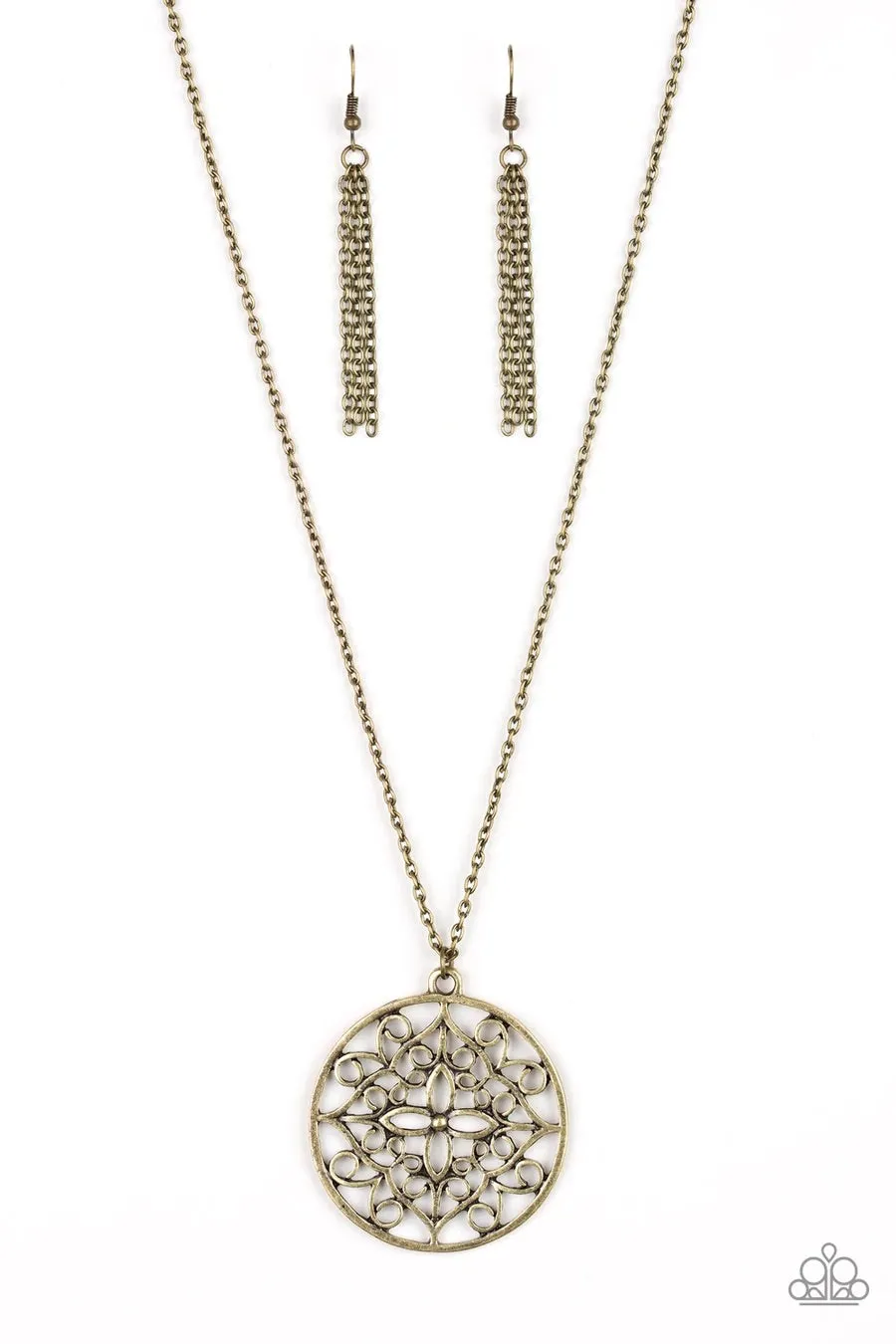 Paparazzi Mandala Melody - Brass - Necklace & Earrings