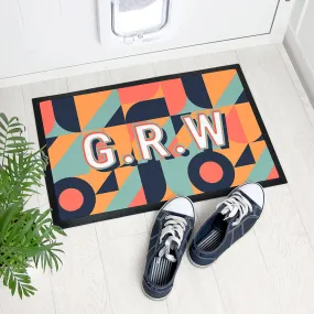 Personalised Retro Pattern Doormat