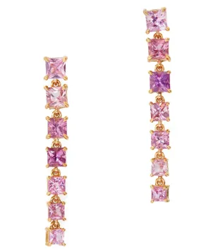 Pink Sapphire Cascade Earrings