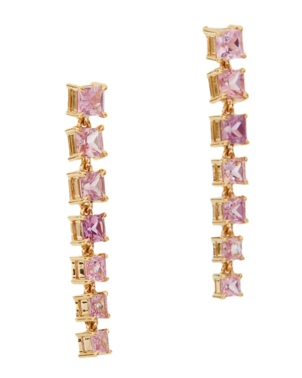 Pink Sapphire Cascade Earrings