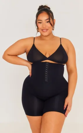 Plus Black Shapewear Waist Trainer Shorts