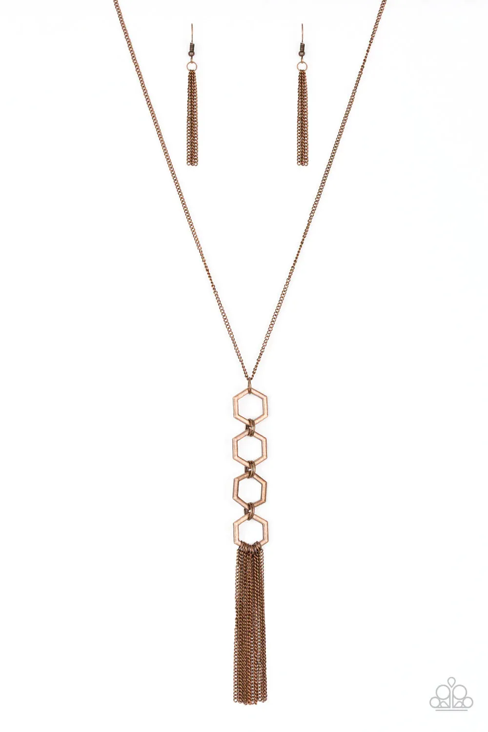 Ready, Set, GEO! Copper ~ Paparazzi Necklace