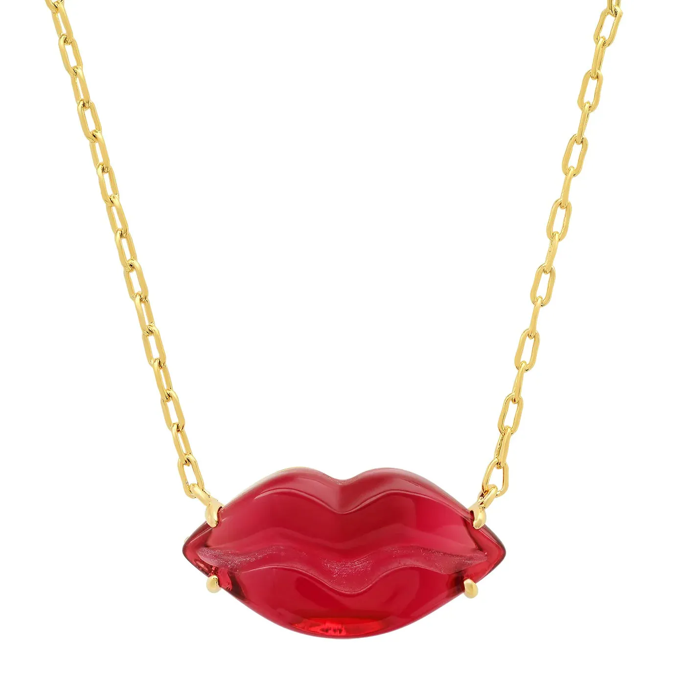 Red Lip Pendant Necklace