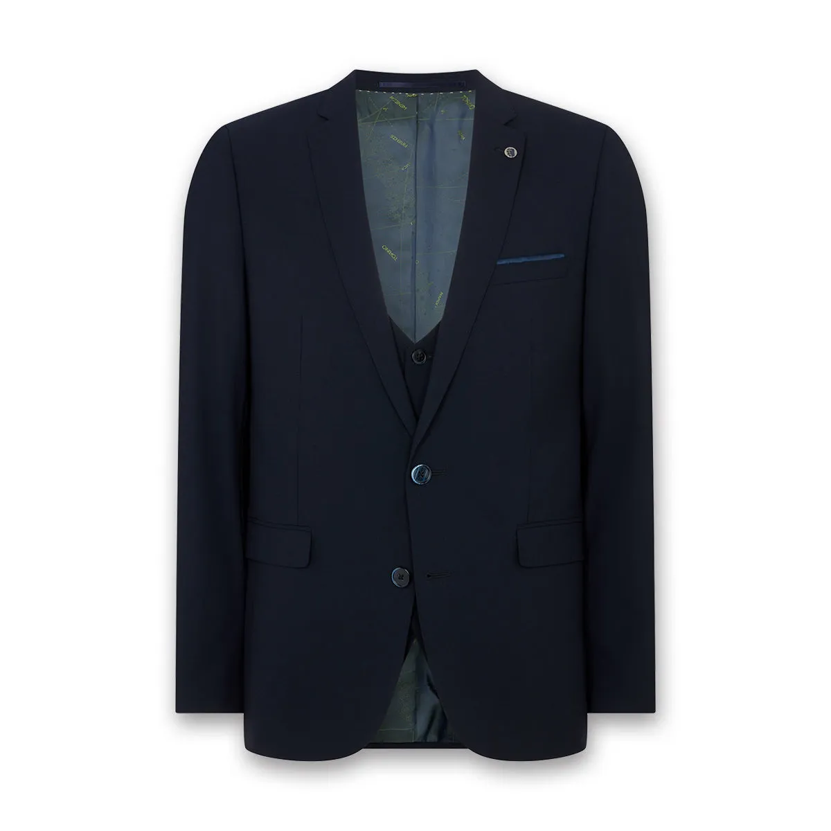 Remus - Luca Slim 3 Piece Suit in Navy