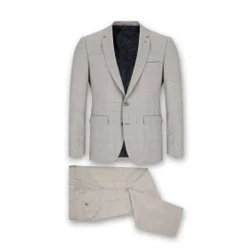 Remus - Lucian Slim 3 Piece Suit in Beige