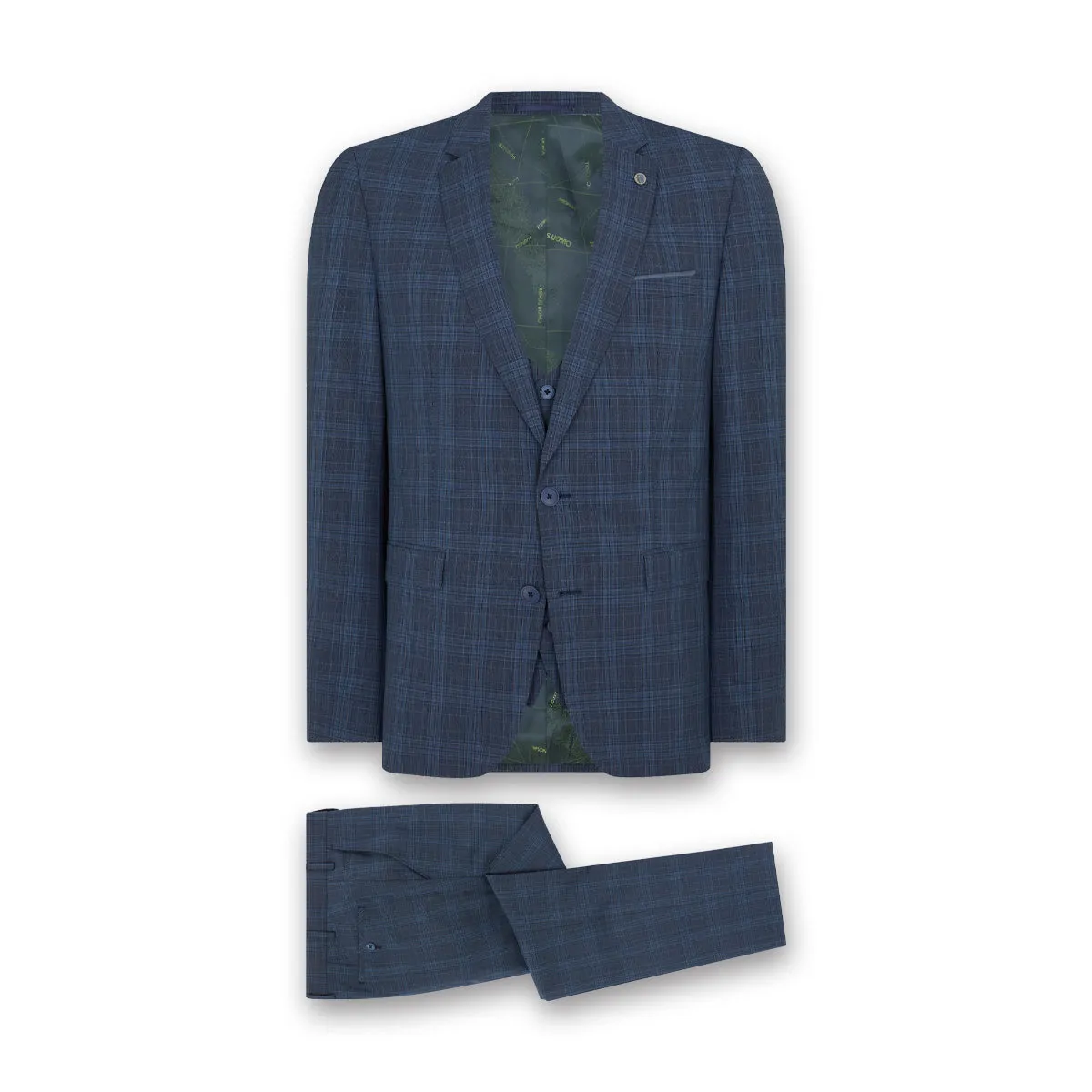 Remus - Lucian Slim 3 Piece Suit in Blue