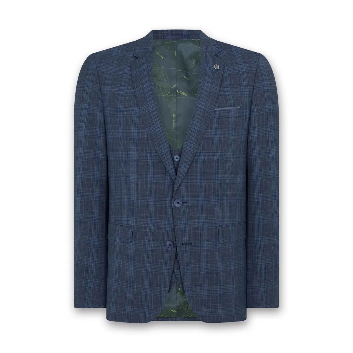 Remus - Lucian Slim 3 Piece Suit in Blue