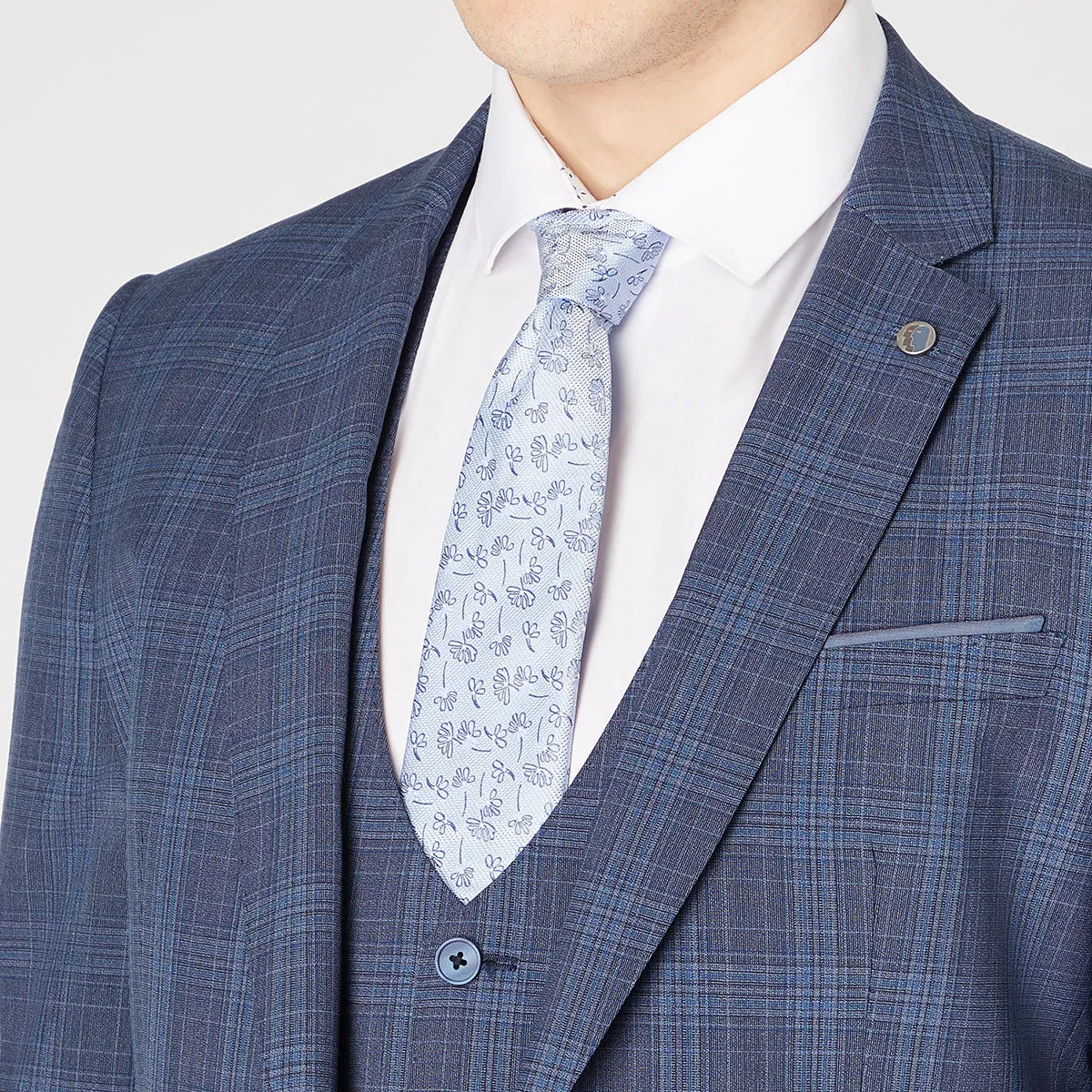 Remus - Lucian Slim 3 Piece Suit in Blue