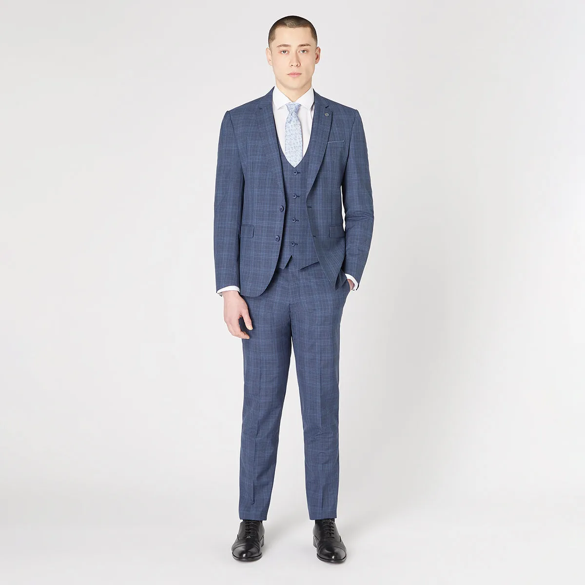 Remus - Lucian Slim 3 Piece Suit in Blue