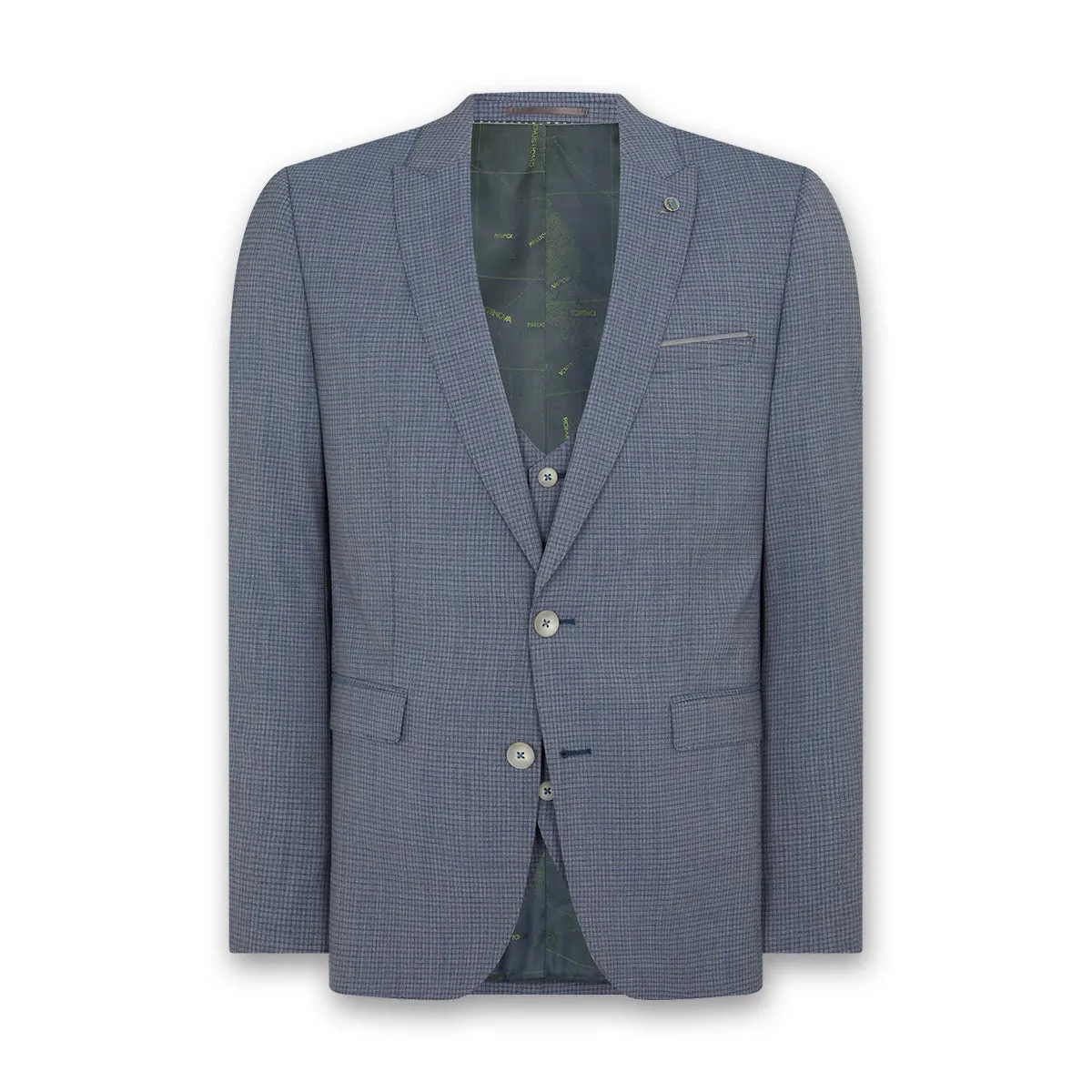 Remus - Mario Slim 3 Piece Suit in Blue