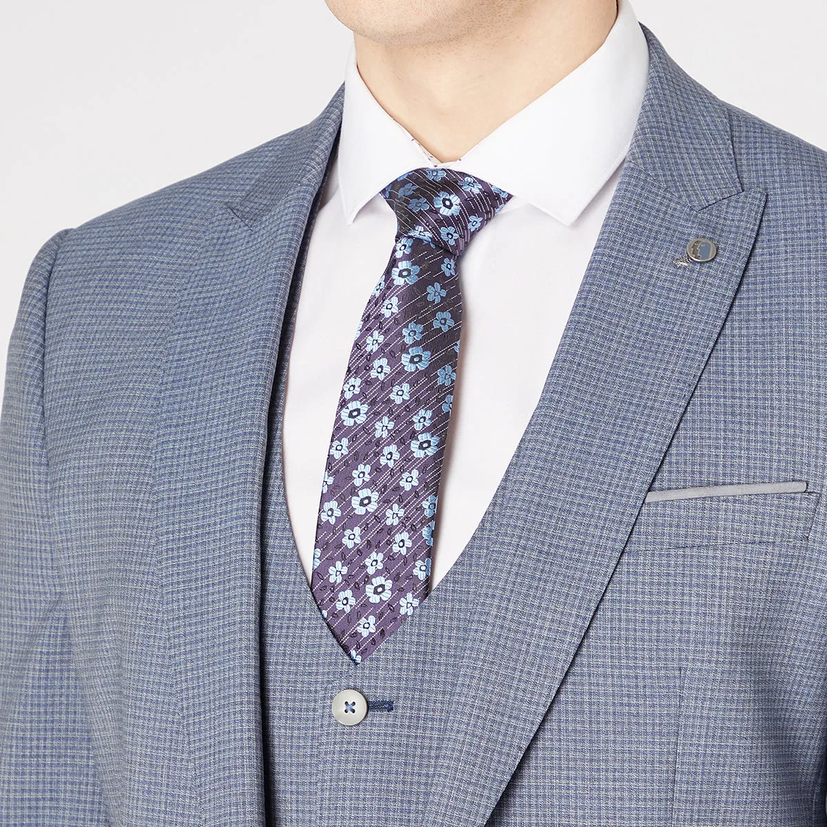 Remus - Mario Slim 3 Piece Suit in Blue