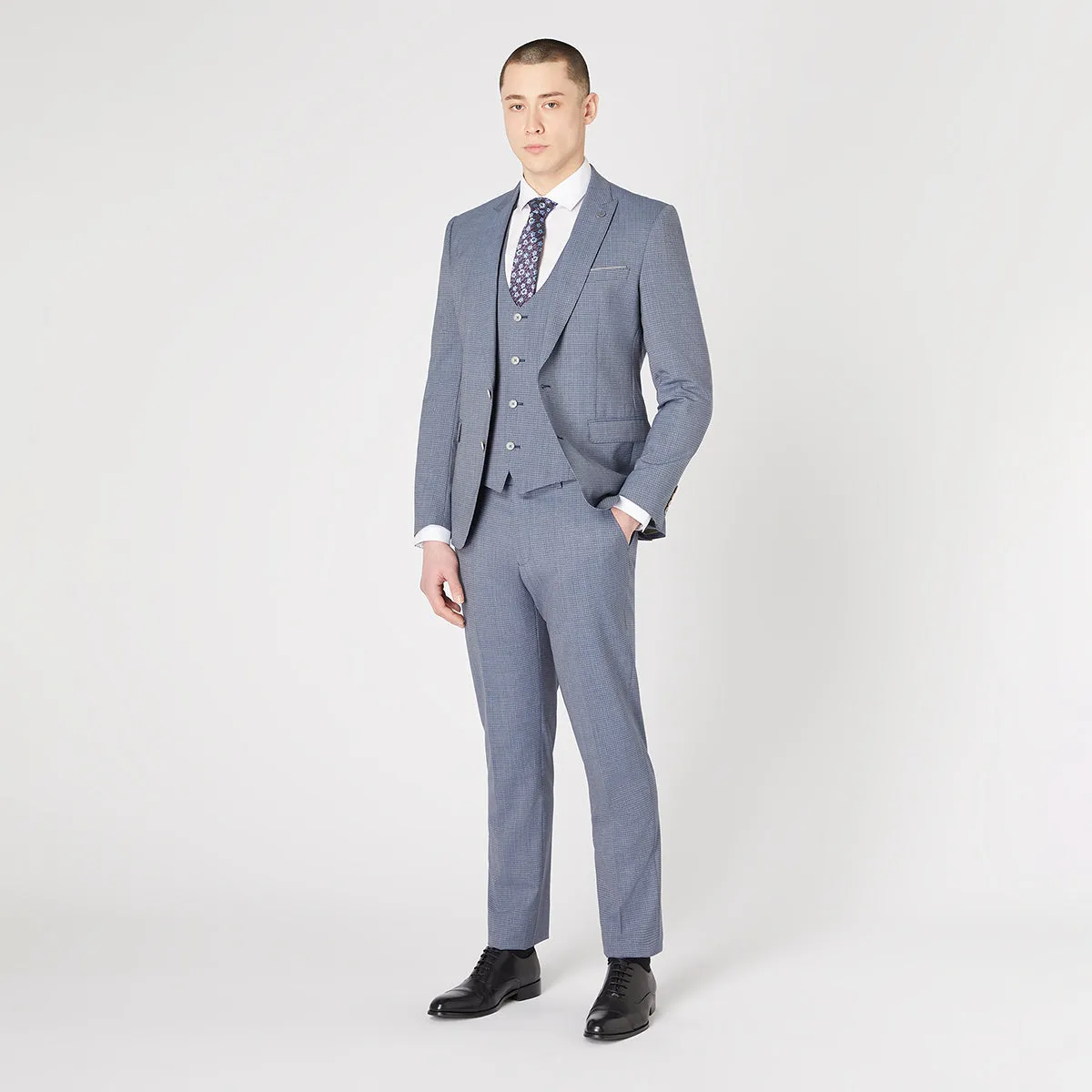 Remus - Mario Slim 3 Piece Suit in Blue