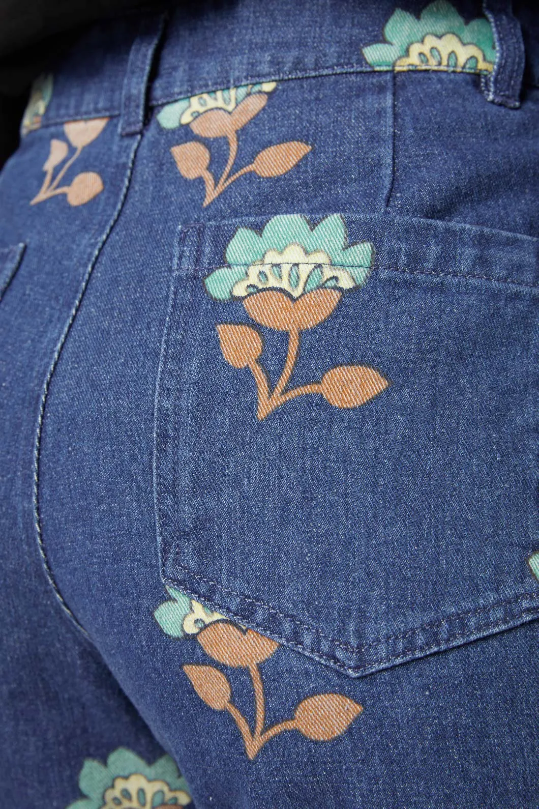 Retro Flora Flare Jean