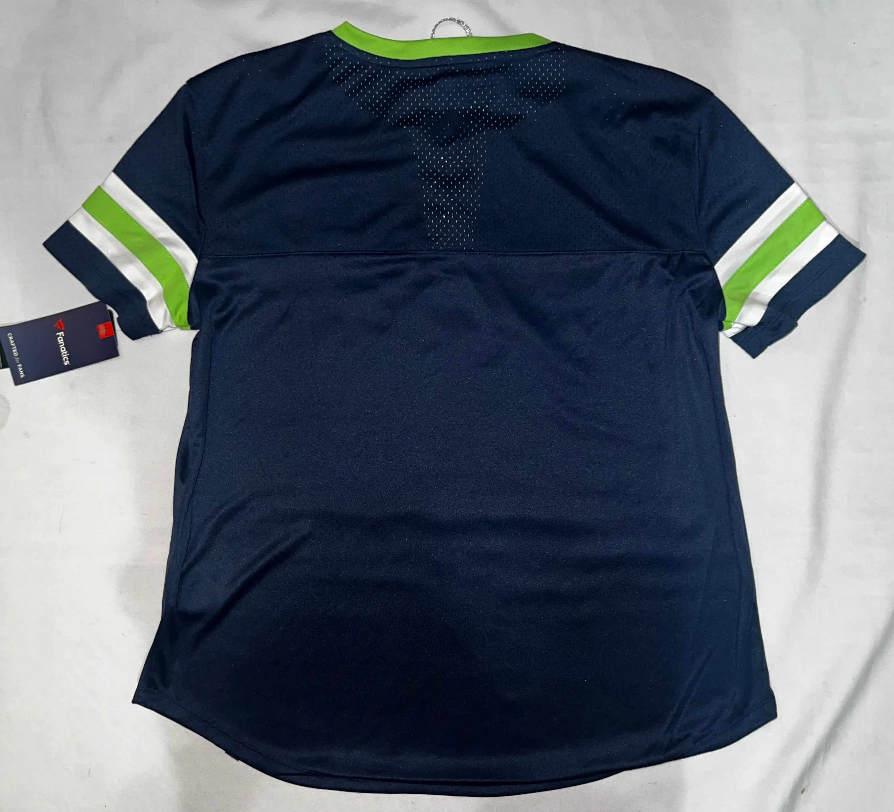 Seattle Seahawks NFL Fanatics Lace-Up Women’s Short Sleeve Shirt