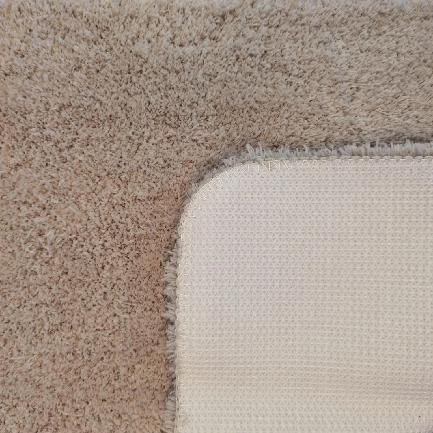 Soft Polyester Bath Mat - Beige