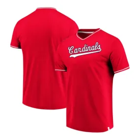 St. Louis Cardinals Fanatics Bright Red True Classics V-Neck Jersey Shirt