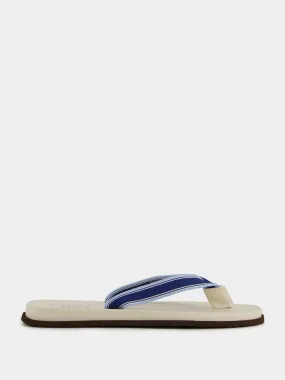 Striped Grosgrain Flip-Flops