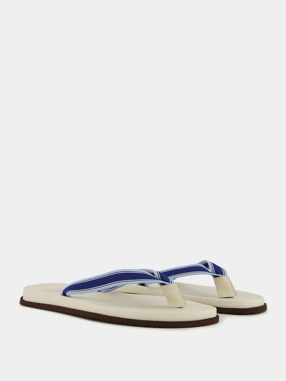 Striped Grosgrain Flip-Flops