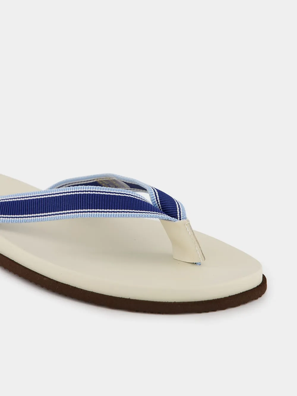 Striped Grosgrain Flip-Flops