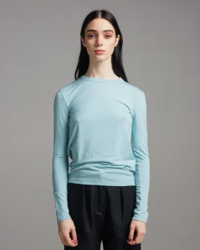 Tad Powder Blue Long Sleeve Top