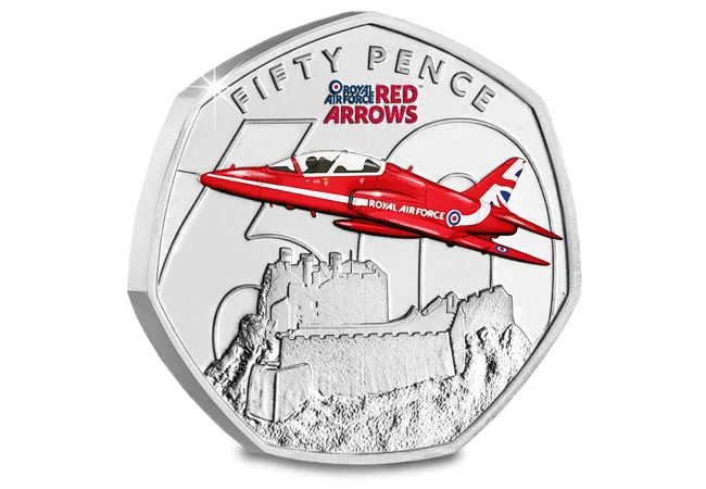 The Red Arrows 60th Season Colour 50p Set