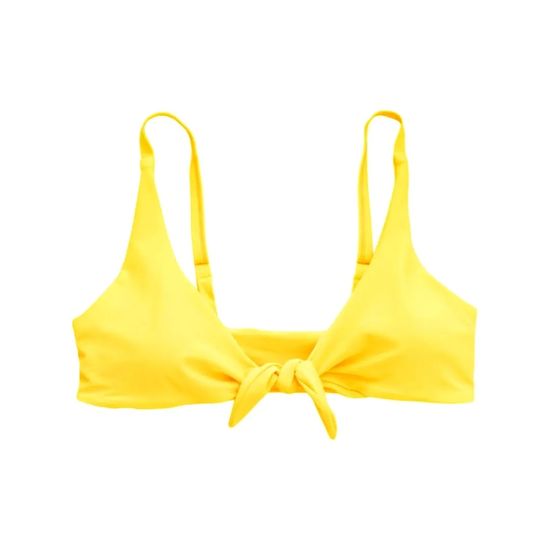 TIE UP BIKINI TOP IN MANGO YELLOW