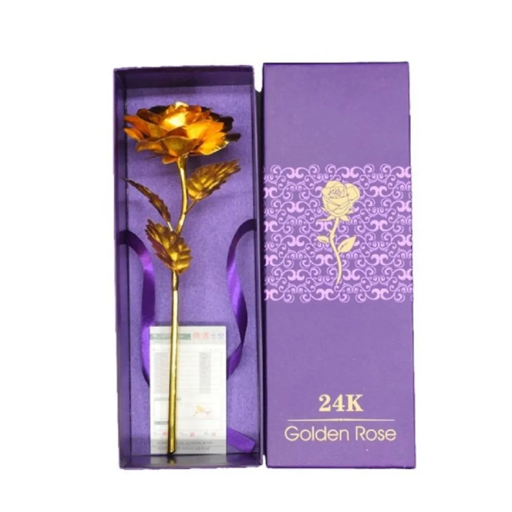 Wedding Gifts Party Favors 24K Gold Plated Rose Gift Without Base