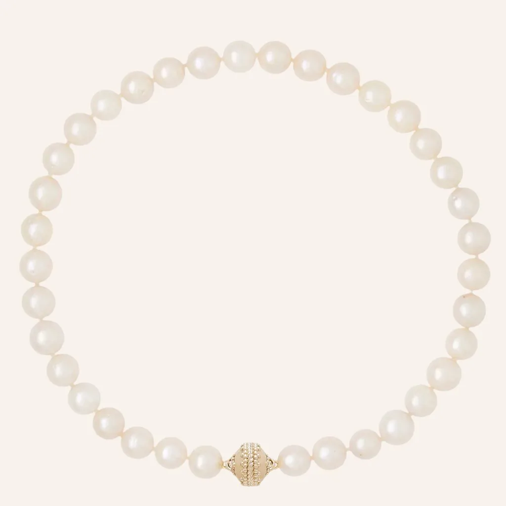 White Freshwater Potato Pearl 10.5mm Necklace