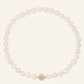 White Freshwater Potato Pearl 10.5mm Necklace