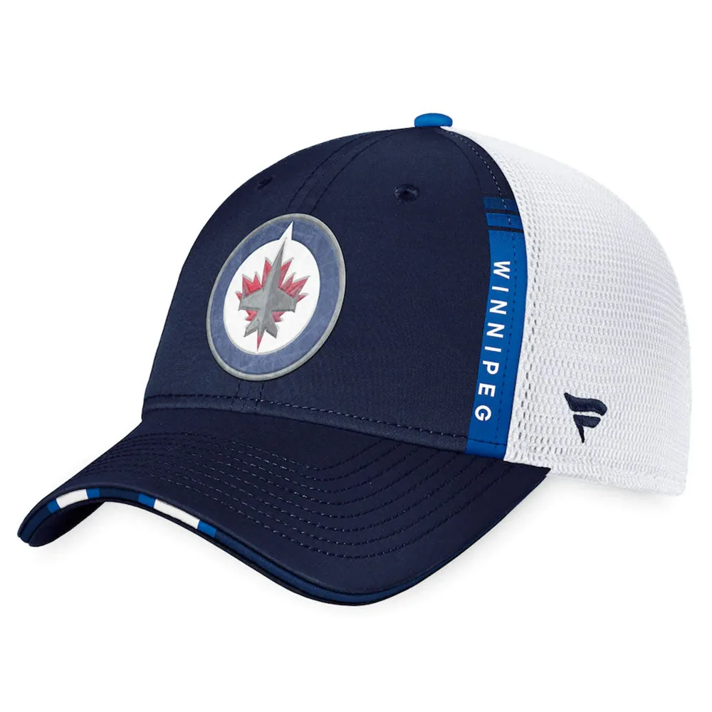 WINNIPEG JETS FANATICS AUTHENTIC PRO 2022 NHL DRAFT STRUCTURED TRUCKER HAT