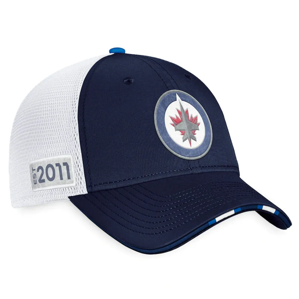 WINNIPEG JETS FANATICS AUTHENTIC PRO 2022 NHL DRAFT STRUCTURED TRUCKER HAT