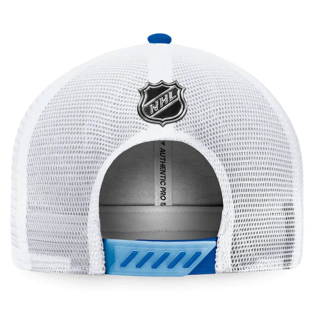 WINNIPEG JETS FANATICS AUTHENTIC PRO 2022 NHL DRAFT STRUCTURED TRUCKER HAT