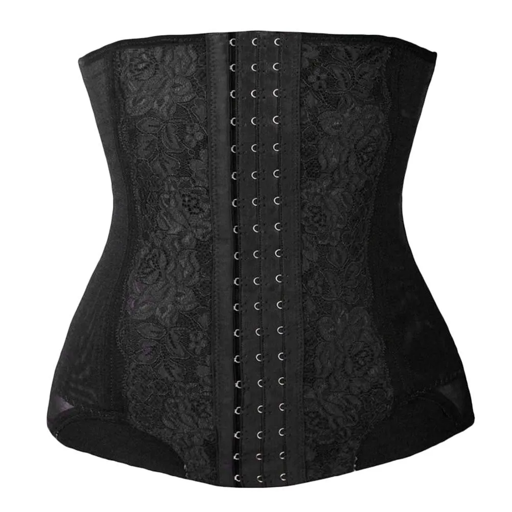 Women Floral Bodysuits Shapewear Underwear Plus size Body Shaper Waist Corsets Buckle In The Crotch High-elastic SM6