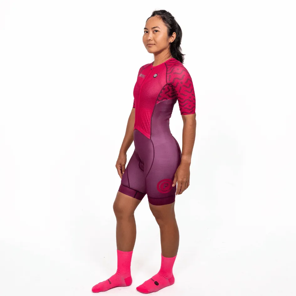 Women Hypermesh PRO Racing Tri Suit (Amaranth Red)