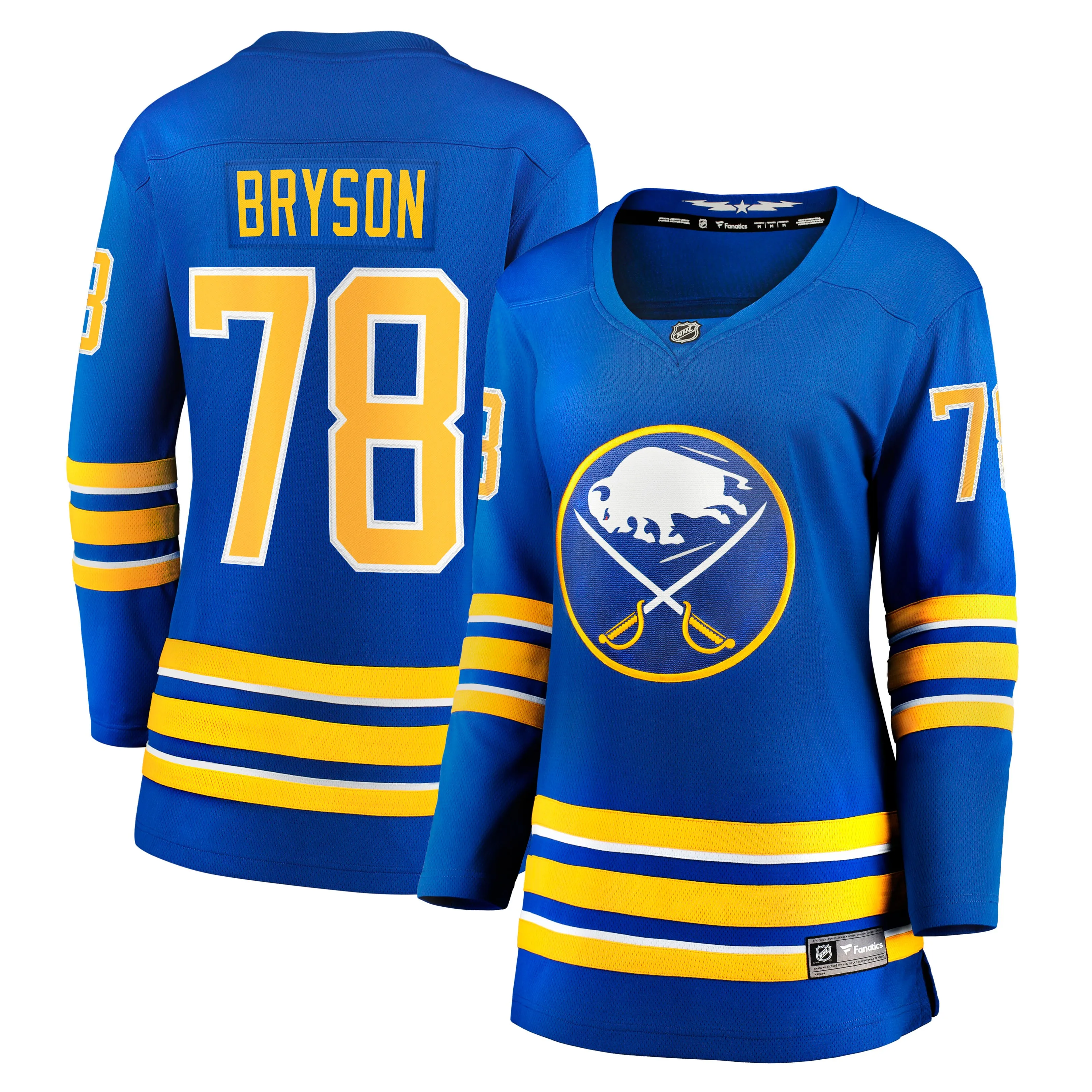 Women's Buffalo Sabres Jacob Bryson Fanatics Royal Home Breakaway Player Jersey