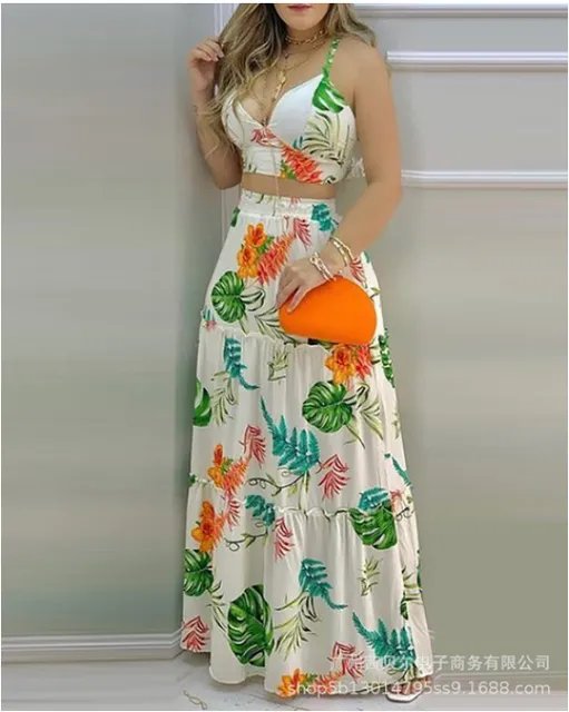 Women's Long Skirt Suit, 2022 for Summer Vacation