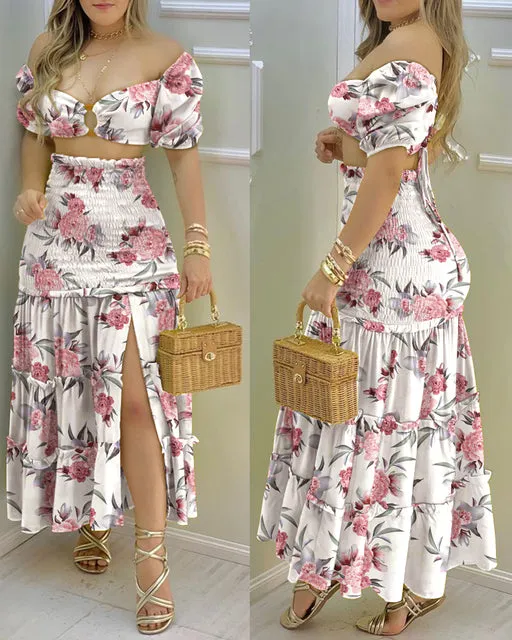 Women's Long Skirt Suit, 2022 for Summer Vacation